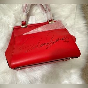 Coach x Selena Gomez | Grace Red Leather Suede Crossbody Handbag Designer Purse